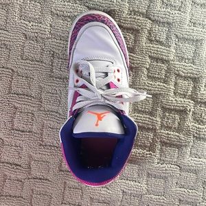 Air Jordan Retro 3s “Barely Grape” in size 5Y